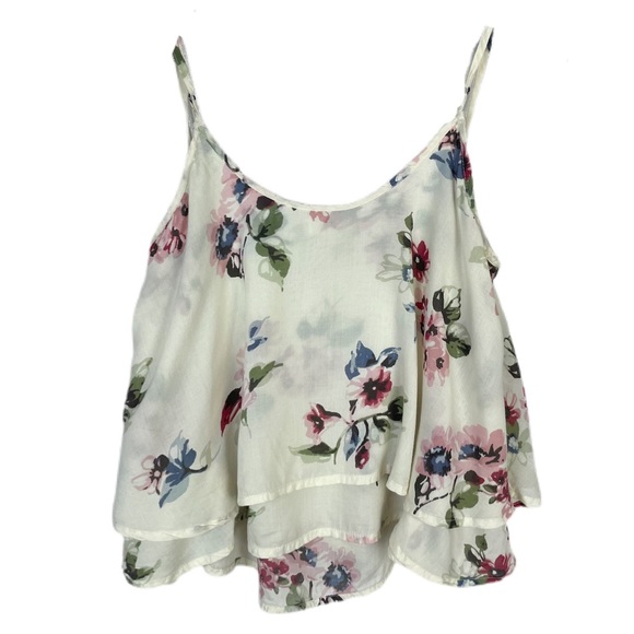 Hollister Tops - Hollister Floral Tiered Flounce Cami Crop Top XS